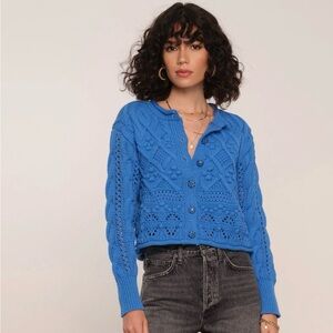 Heartloom cardigan in cobalt blue